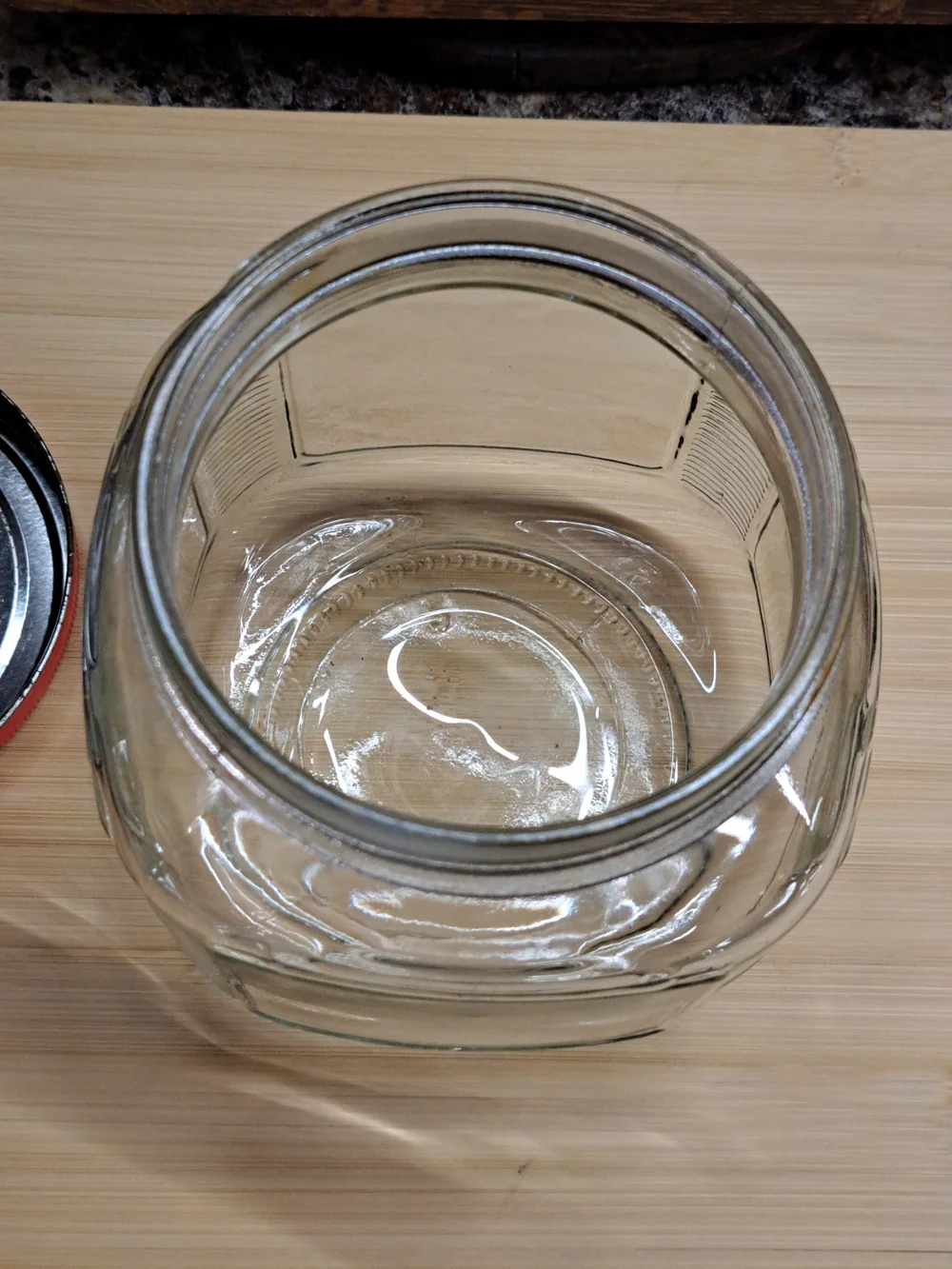 Large Square Farmhouse Glass Storage Jar